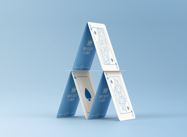 Representación 3d de la maqueta del juego de cartas