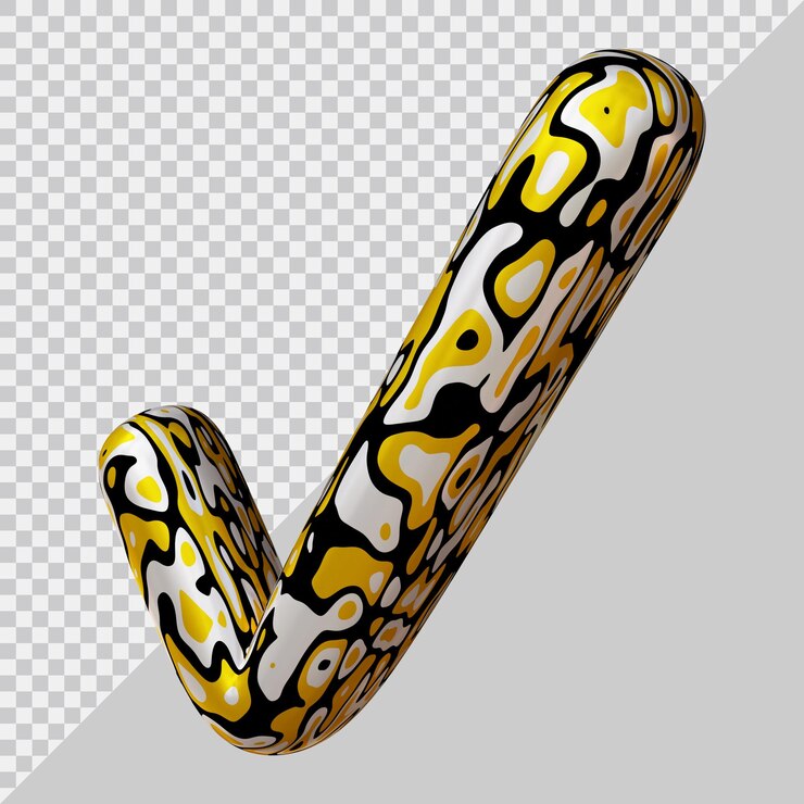 PSD representación 3d de marca de verificación con estilo moderno