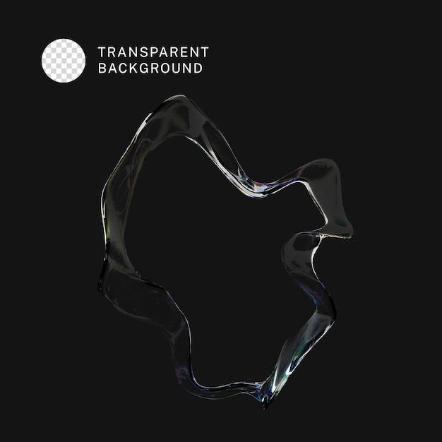 Representación 3d de material de vidrio de forma moderna abstracta PSD