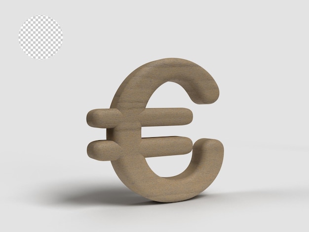 Representación 3d de la moneda euro