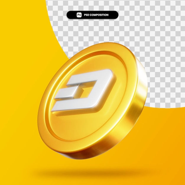 Representación 3d de la moneda de oro