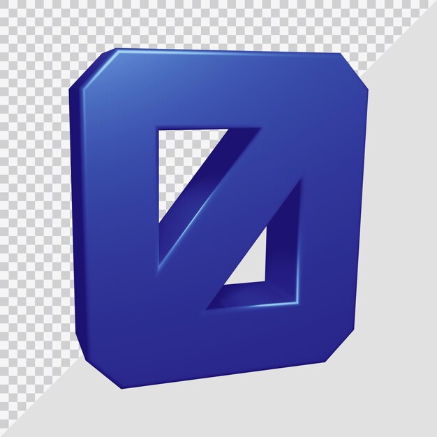 Representación 3D del número 0