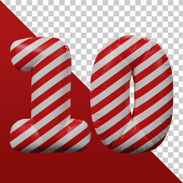 Representación 3d número 10 3d aislado PSD Premium