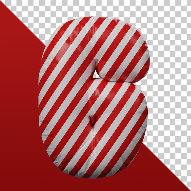 Representación 3d número 6 3d aislado PSD Premium
