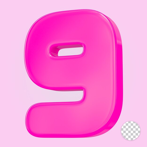 Representación 3d número 9