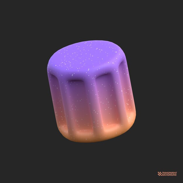 Representación 3d Objeto de degradado abstracto arte formas geométricas