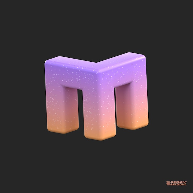 Representación 3d Objeto de degradado abstracto arte formas geométricas