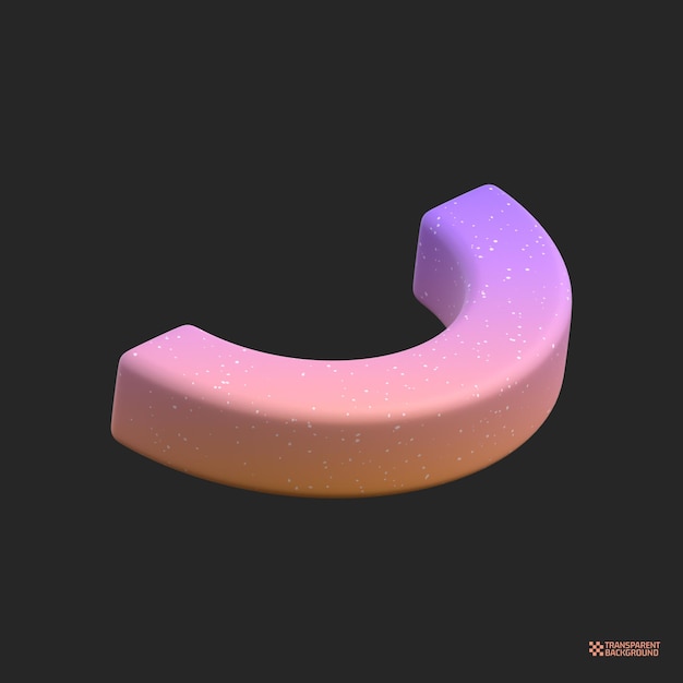 Representación 3d Objeto de degradado abstracto arte formas geométricas