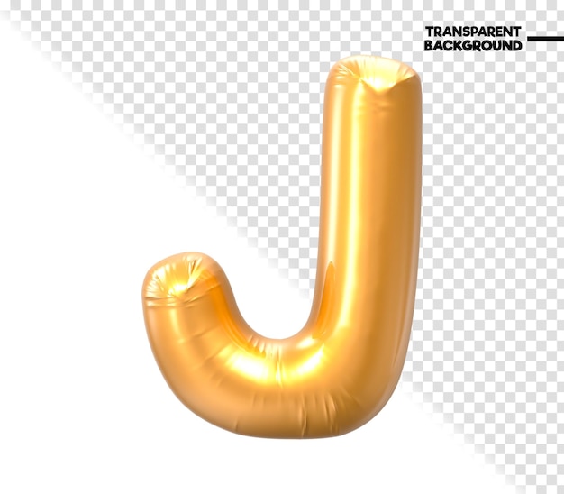 Representación 3D de oro de fuente J