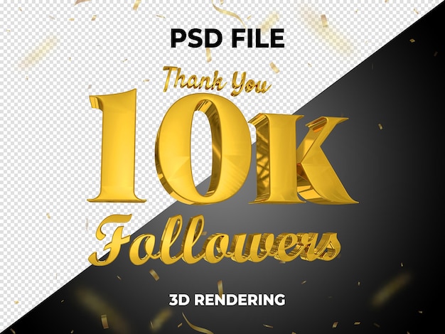 Representación 3D de oro seguidor