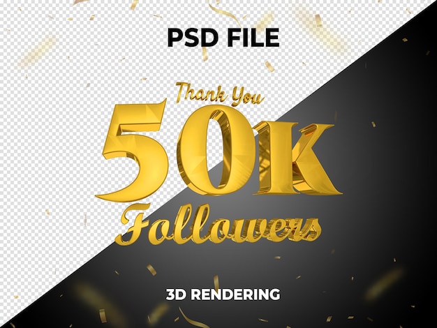 Representación 3d de oro seguidor