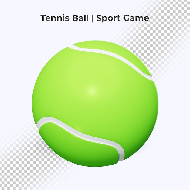 PSD representación 3d de pelota de tenis