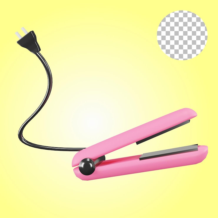 Representación 3d de plancha rosa