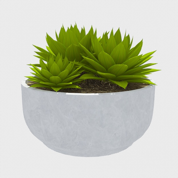 representación 3d de la planta