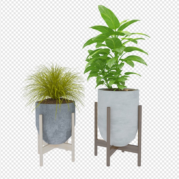 representación 3d de la planta