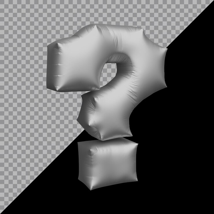 PSD representación 3d de plata de globo de símbolo de signo de interrogación