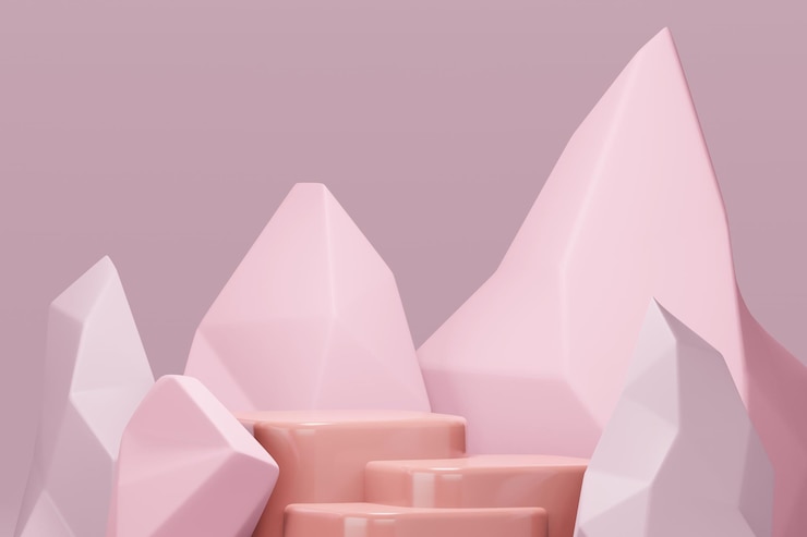 PSD representación 3d del podio en el escaparate del escenario del podio de diseño minimalista