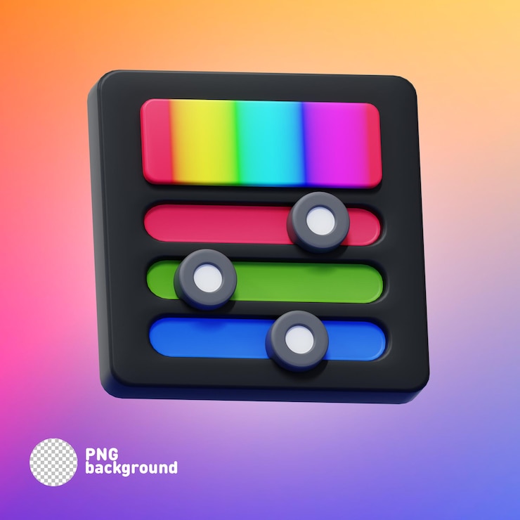 PSD representación 3d psd del elemento de diseño gráfico