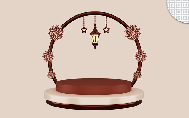 Representación 3D para ramadán kareem eid al adha isra miraj eid mubarak