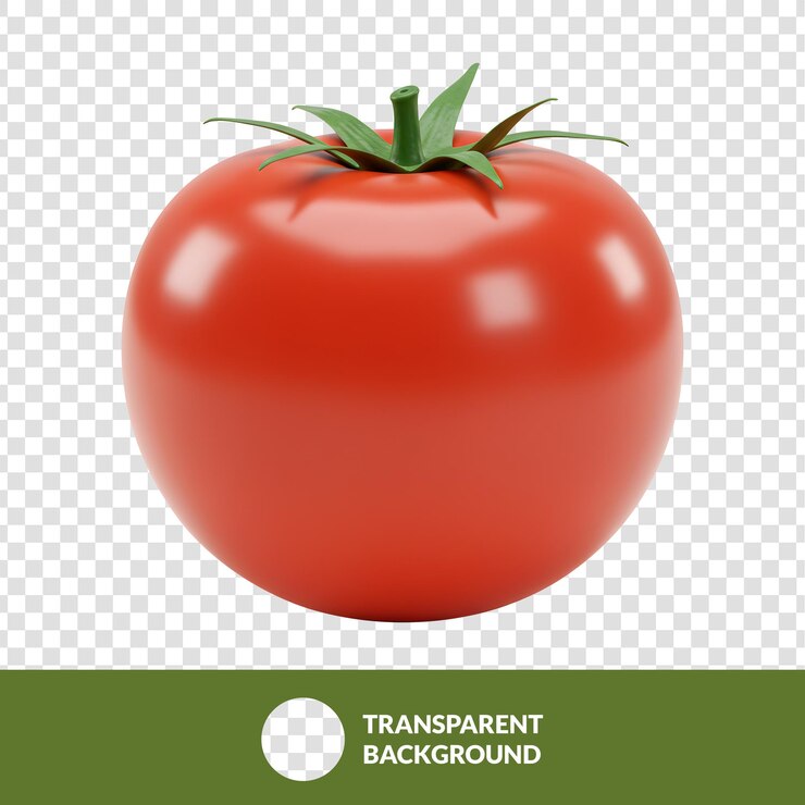 PSD una representación 3d realista de un tomate fresco y maduro