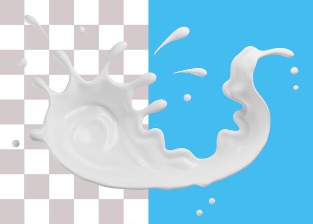Representación 3D de salpicaduras de leche PSD