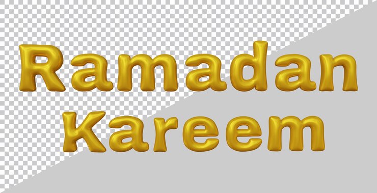 PSD representación 3d del saludo islámico ramadan kareem con estilo moderno