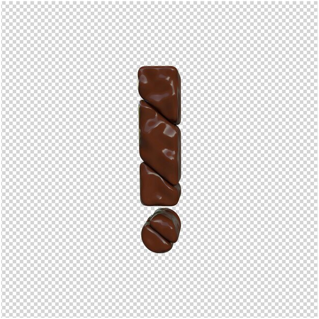Representación 3d del símbolo de chocolate