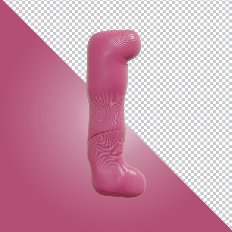 PSD representación 3d del símbolo del corchete del alfabeto aislado