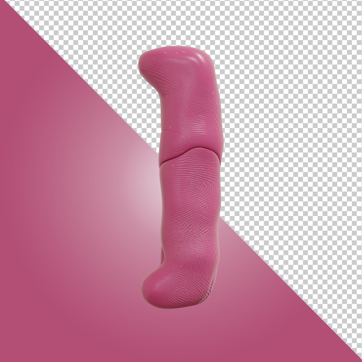 PSD representación 3d del símbolo del corchete del alfabeto aislado