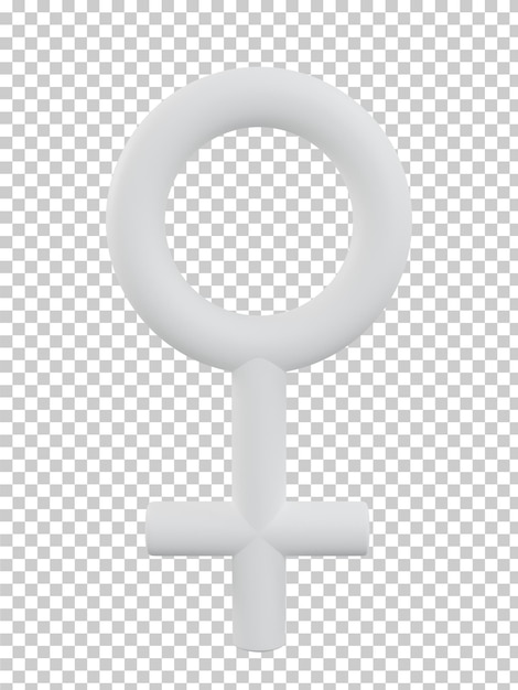 Representación 3D del símbolo sexual
