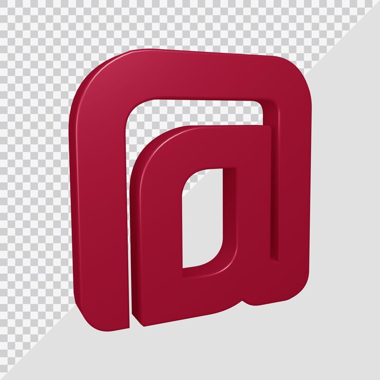 PSD representación 3d del símbolo