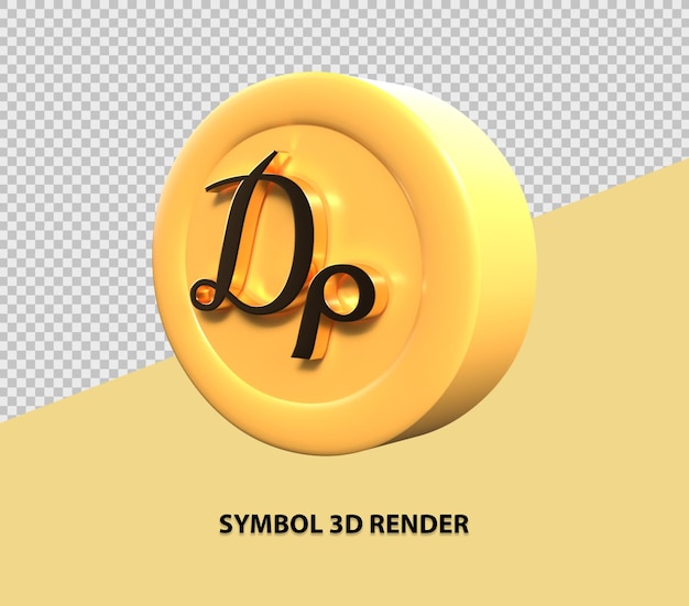 Representación 3D de símbolo