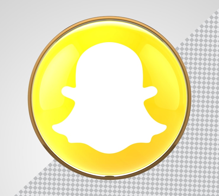 PSD representación 3d de snpchat de redes sociales