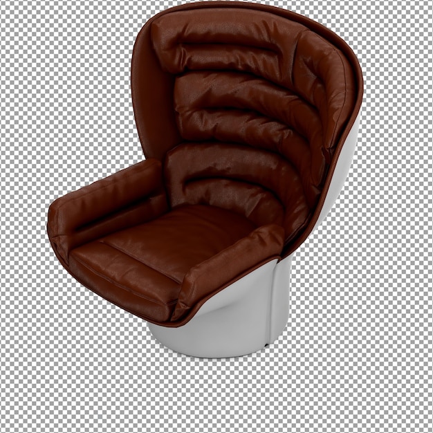 Representación 3D de sofá minimalista aislado