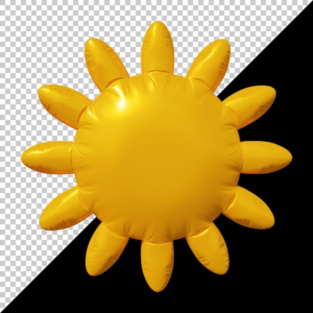 PSD representación 3d del sol de verano