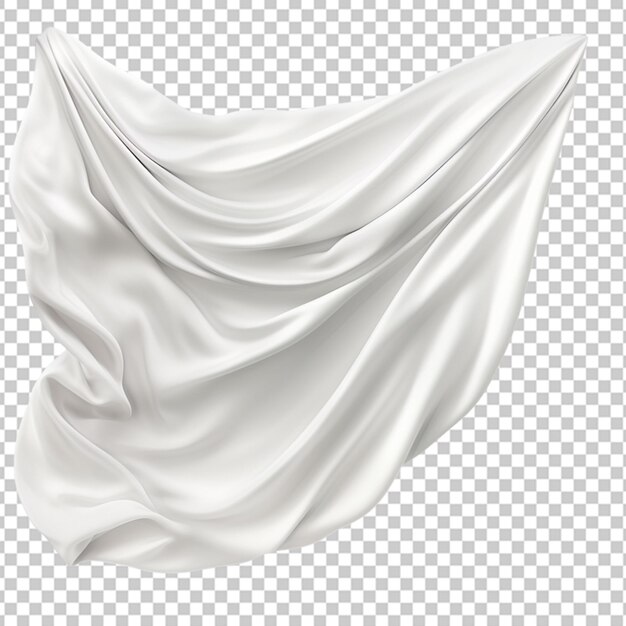 PSD representación en 3d de una tela de seda de colores sobre un fondo transparente
