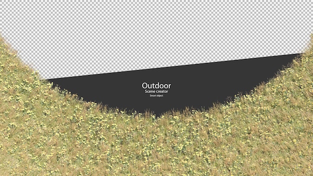 Representación 3D de varios pastos