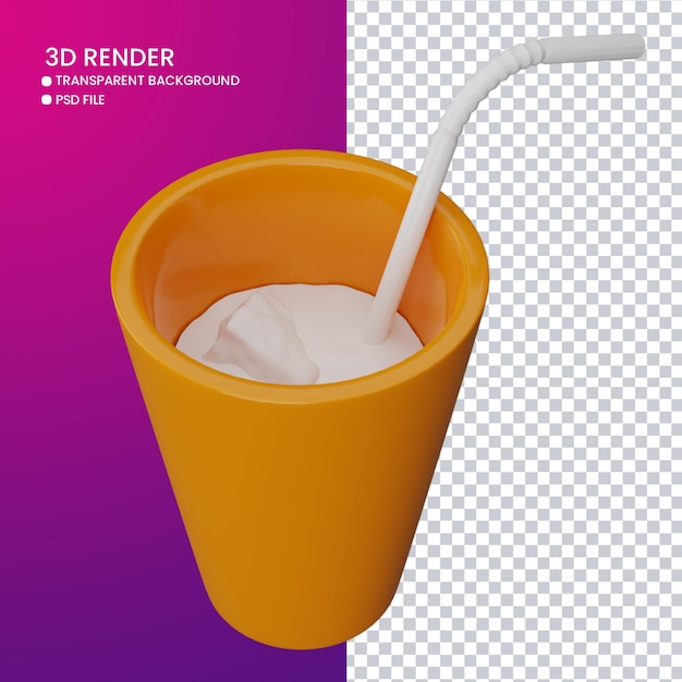 Representación 3D de vidrio con hielo