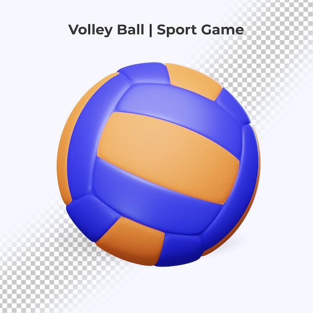 PSD representación 3d de voleibol