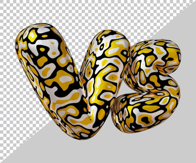 Representación 3d de vs texto con estilo moderno