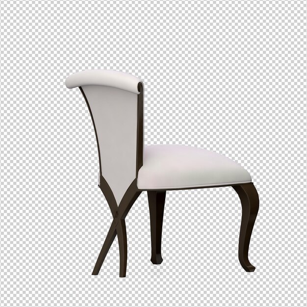 Representación aislada de la silla 3D