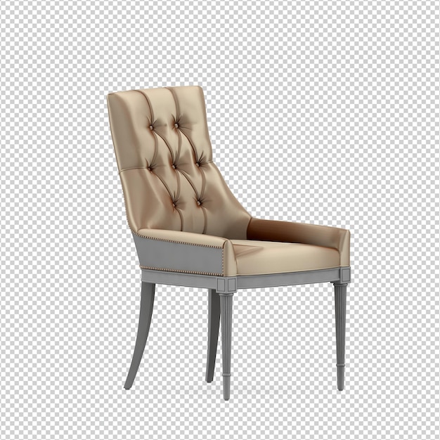 Representación aislada de la silla 3D