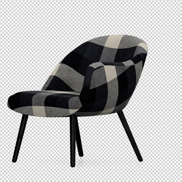 Representación aislada de la silla 3D