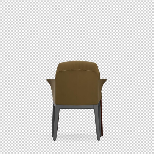 Representación aislada de la silla 3D