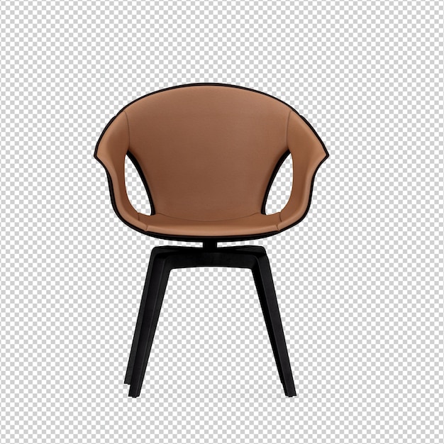 Representación aislada de la silla 3D