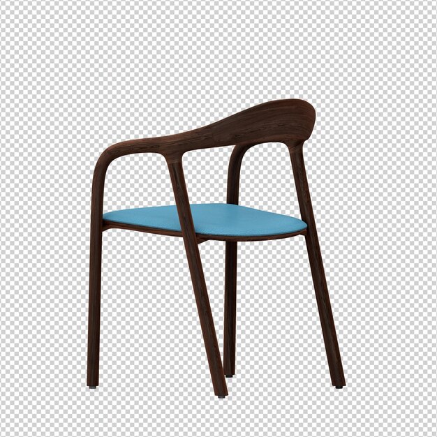 Representación aislada de la silla 3D