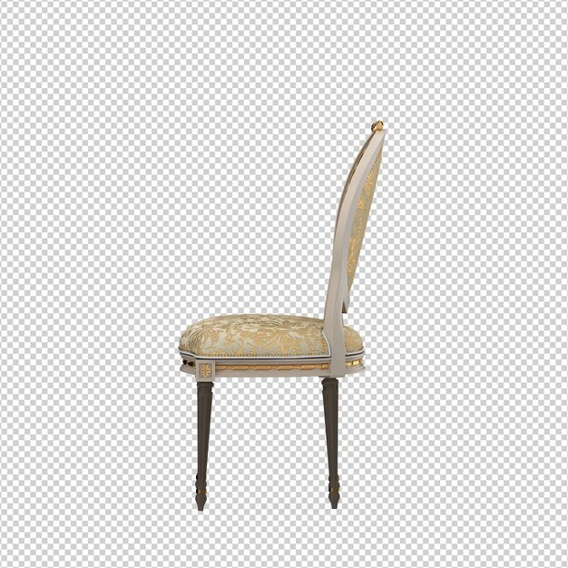 Representación aislada de la silla 3D