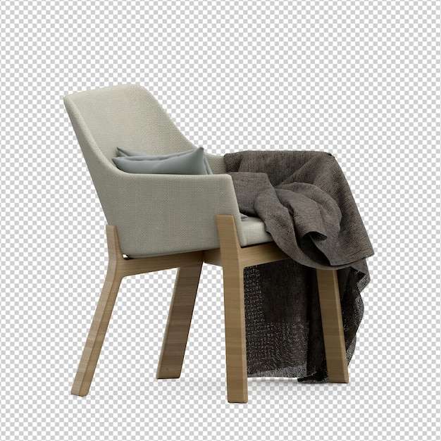Representación aislada de la silla 3d