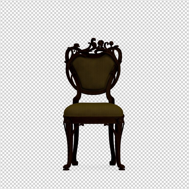 PSD representación aislada de la silla 3d