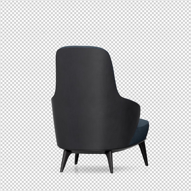 Representación aislada de la silla 3D